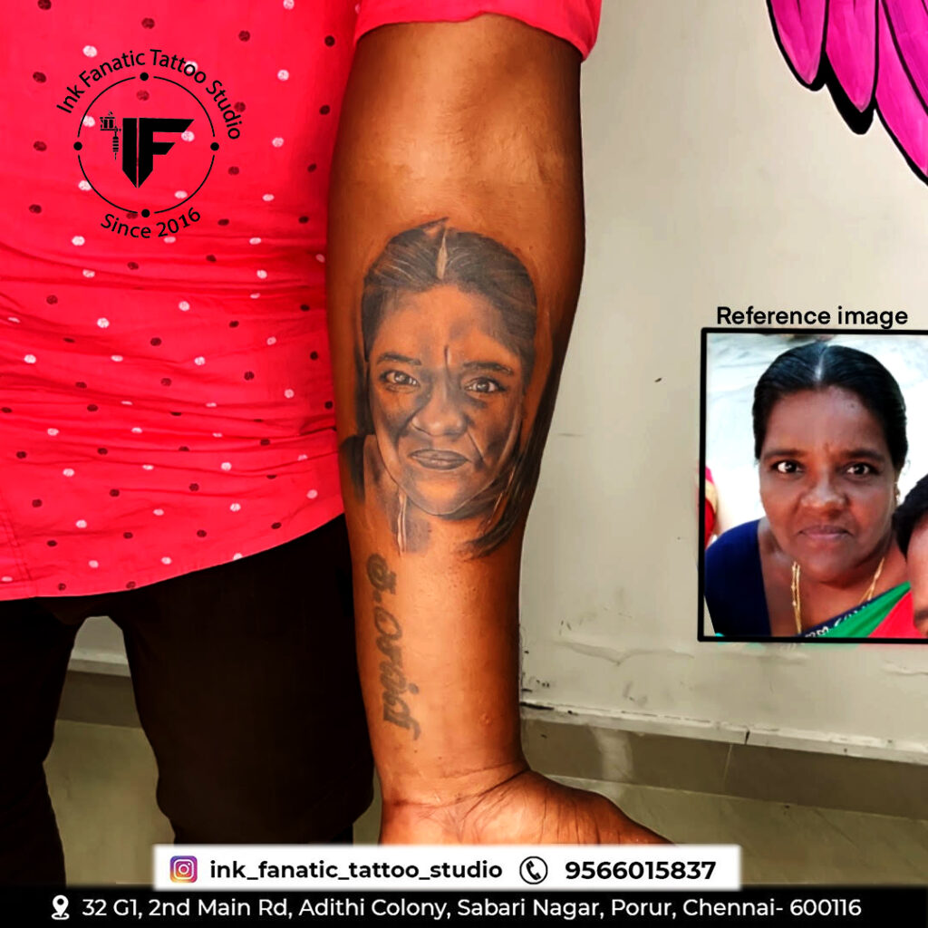 Portrait tattoo in chennai